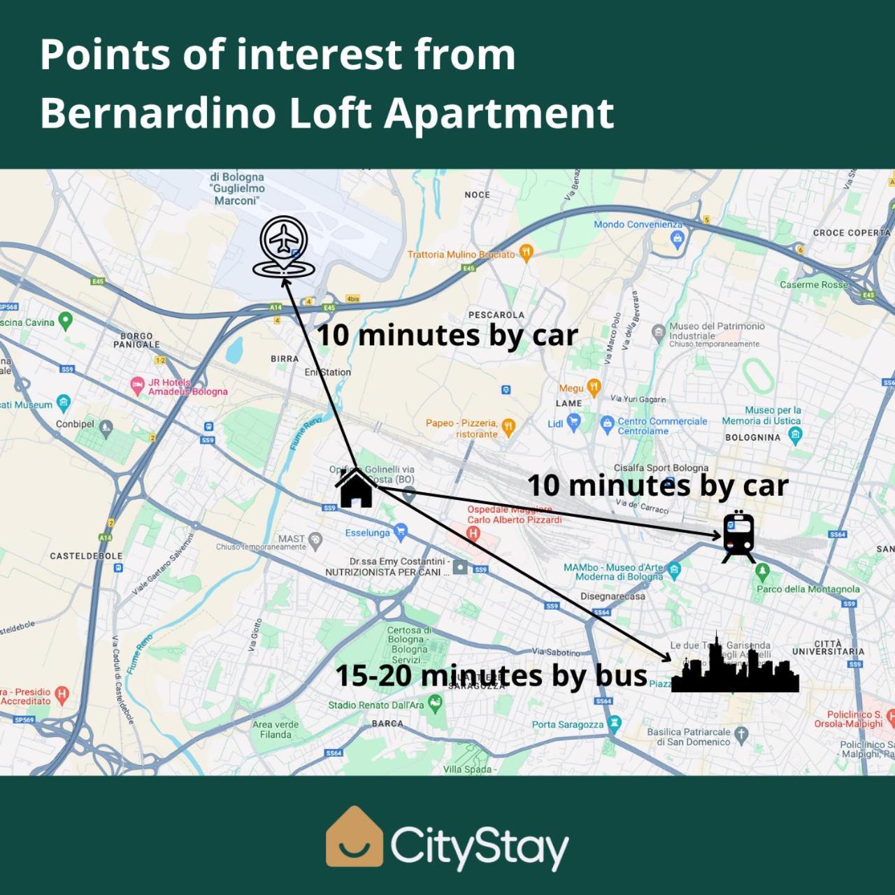 Citystay I Bernardino Loft Apartment بولونيا المظهر الخارجي الصورة